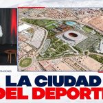 Óscar Mayo, Director General Negocio y Operaciones del Atlético de Madrid, durante la presentación del proyecto de La Ciudad del Deporte del conjunto colchonero en las inmediaciones del Estadio Metropolitano.