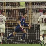 Ivan Perisic celebra el primer tanto del encuentro en el partido entre Croacia y España correspondiente a la Nations League 2026/27, finalizado con un resultado de 1-2.