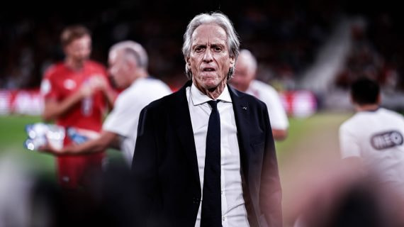 Jorge Jesus, durante el partido entre Portugal y Noruega de la Nations League 2026/27 disputado en Do Dragao.