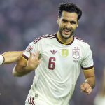 Mikel Merino celebra su segundo gol anotado en el partido entre Croacia y España de la Nations League 2026/27.