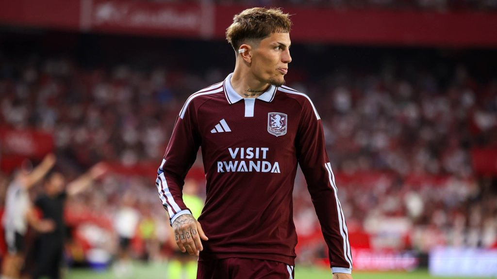 Alejandro Garnacho, durante el partido entre el Sevilla FC y el Aston Villa, correspondiente al Trofeo Antonio Puerta 2026.
