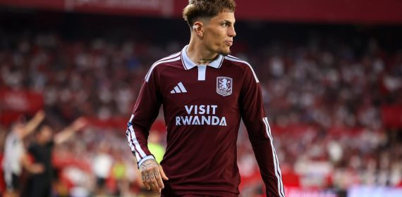 Alejandro Garnacho, durante el partido entre el Sevilla FC y el Aston Villa, correspondiente al Trofeo Antonio Puerta 2026.