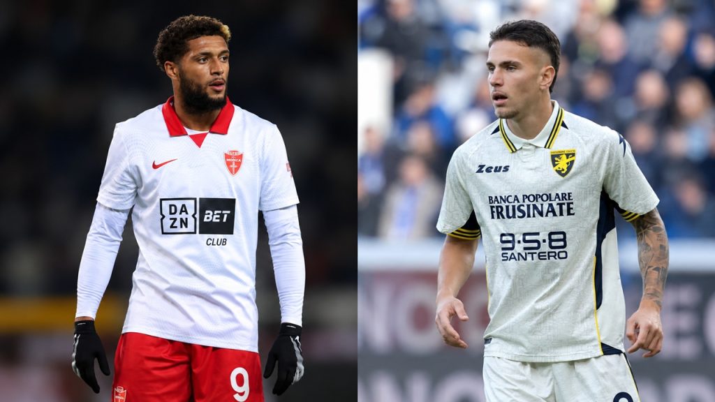 Gustavo Varela y Antonio Raimondi, delanteros del Monza y el Frosinone, respectivamente, y goleadores en la Serie A 2026/27.