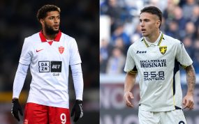 Gustavo Varela y Antonio Raimondi, delanteros del Monza y el Frosinone, respectivamente, y goleadores en la Serie A 2026/27.