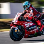Marc Márquez sobre su Ducati durante los entrenamientos libres del Gran Premio de Australia 2026.