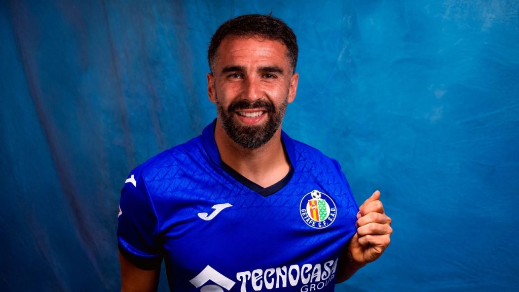Dani Carvajal durante su presentación como nuevo futbolista del Getafe CF.
