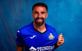 Dani Carvajal durante su presentación como nuevo futbolista del Getafe CF.