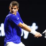 Rafa Jódar ejecuta un golpe de revés durante la Laver Cup 2026 disputada en Londres.